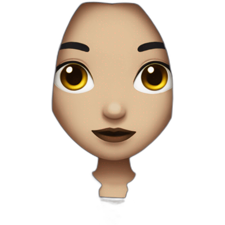 gothic girl with long dark purple hair emoji