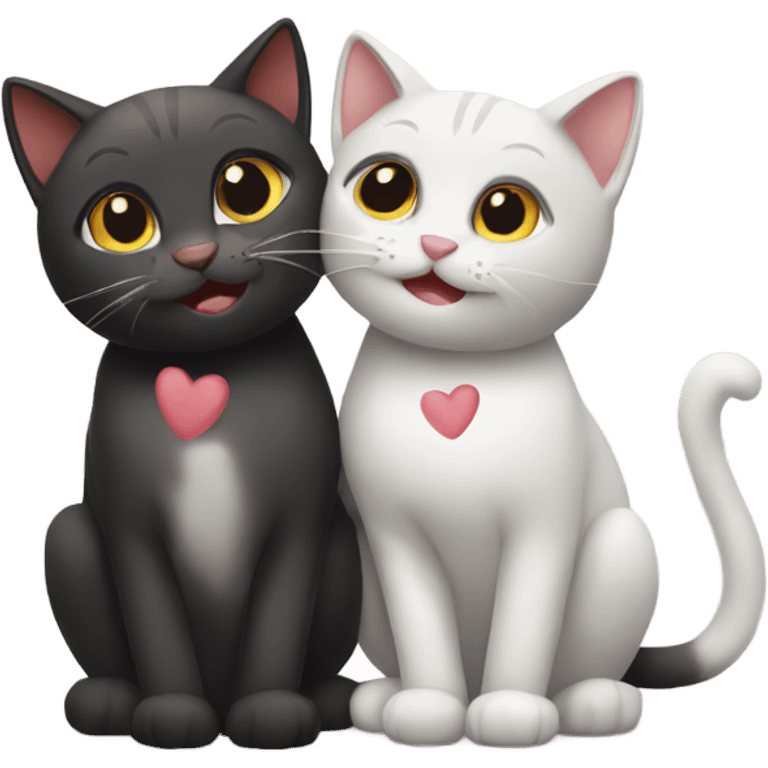 Cats in love emoji