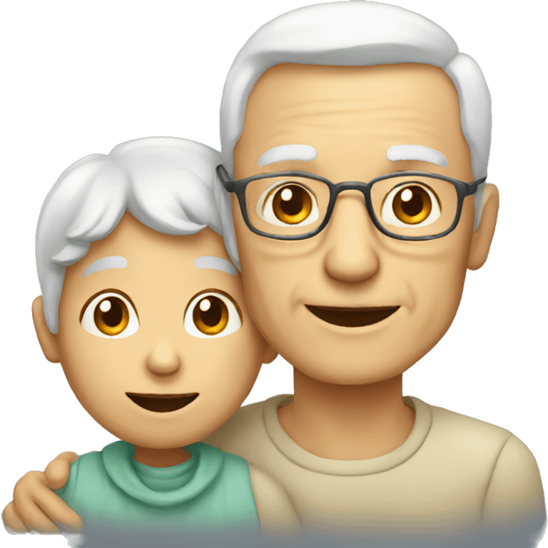 old people and child emoji