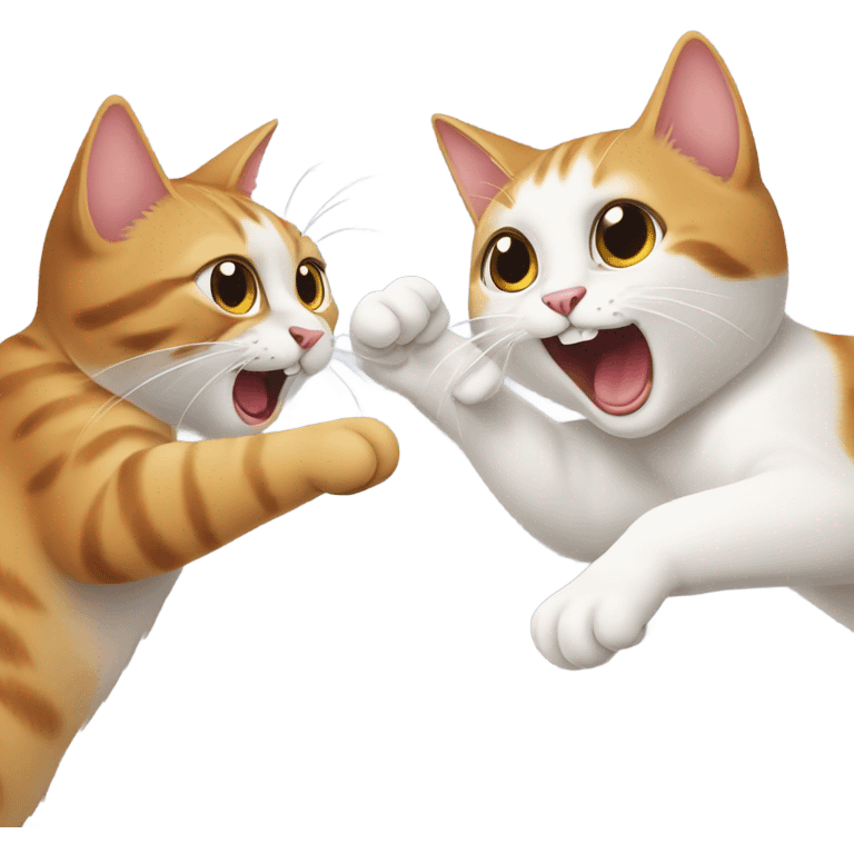 Cat slapping cat emoji