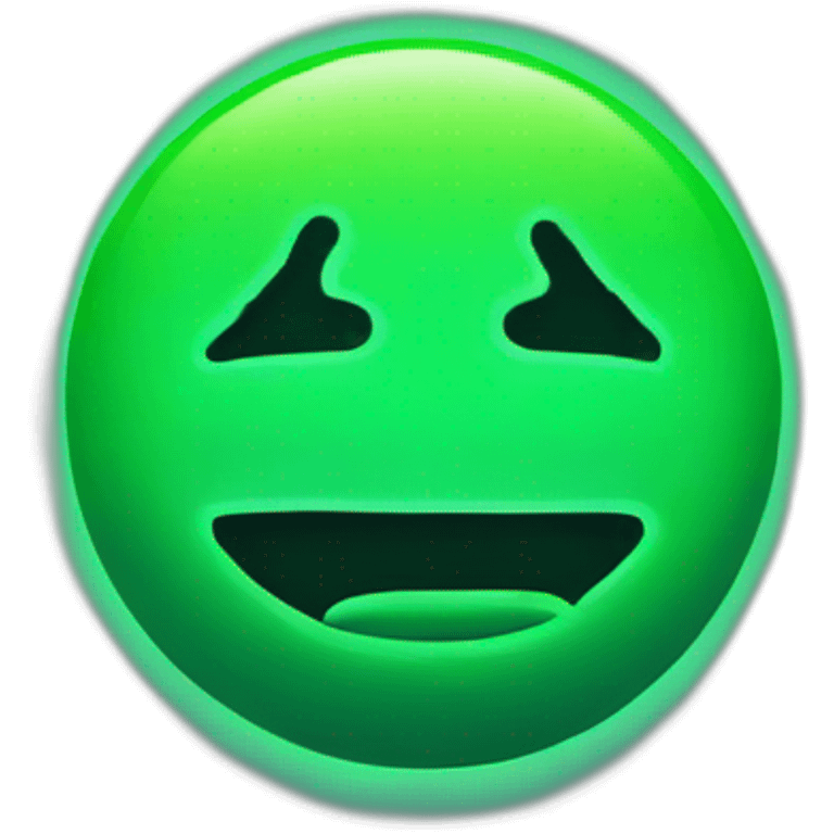 code with this style : JavaScript neon glowing bright green emoji