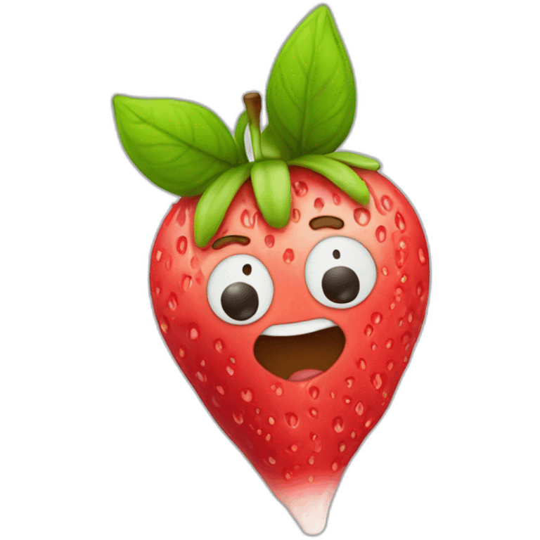 Un maçon avec une truel et une glace fraise pistache  emoji