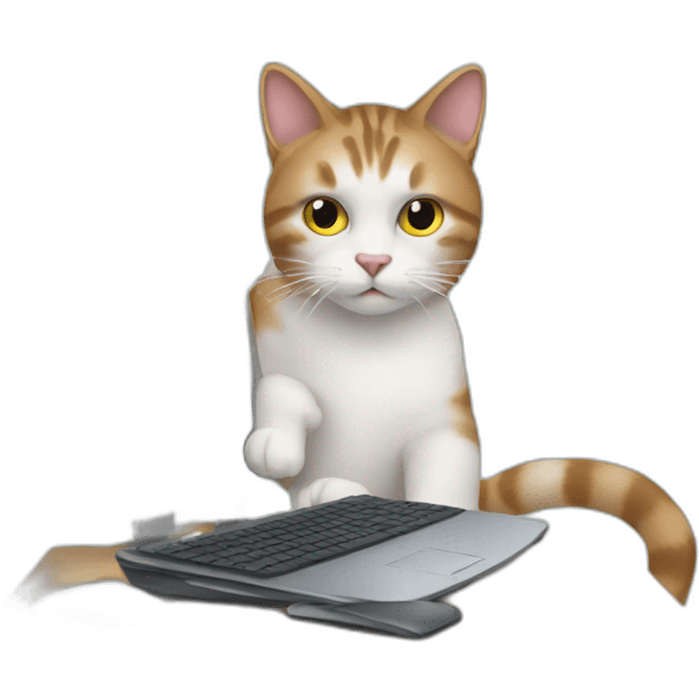 cat with computer  emoji