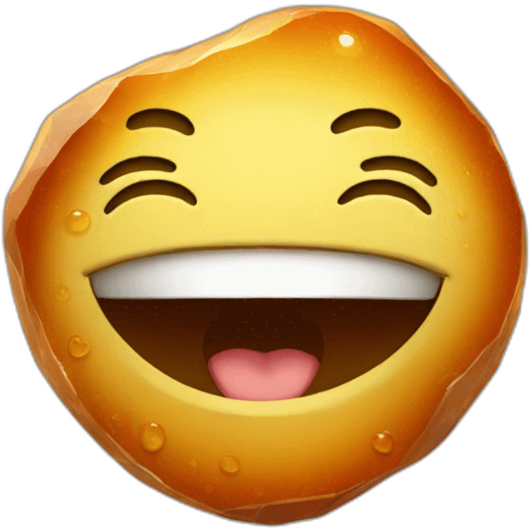 Amber stone smiling emoji