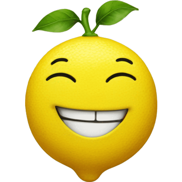 A smiling lemon emoji