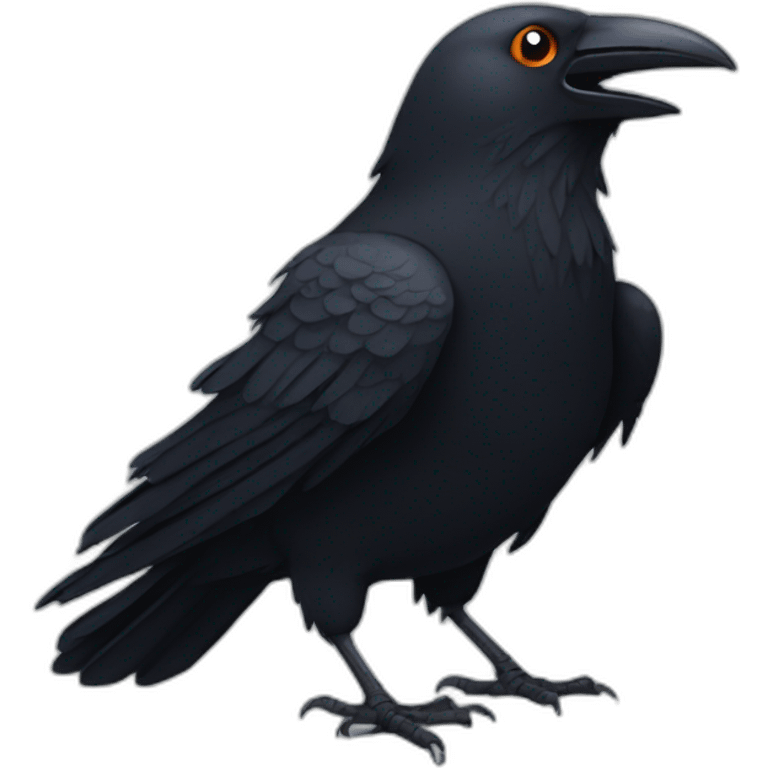 crow with heat emoji