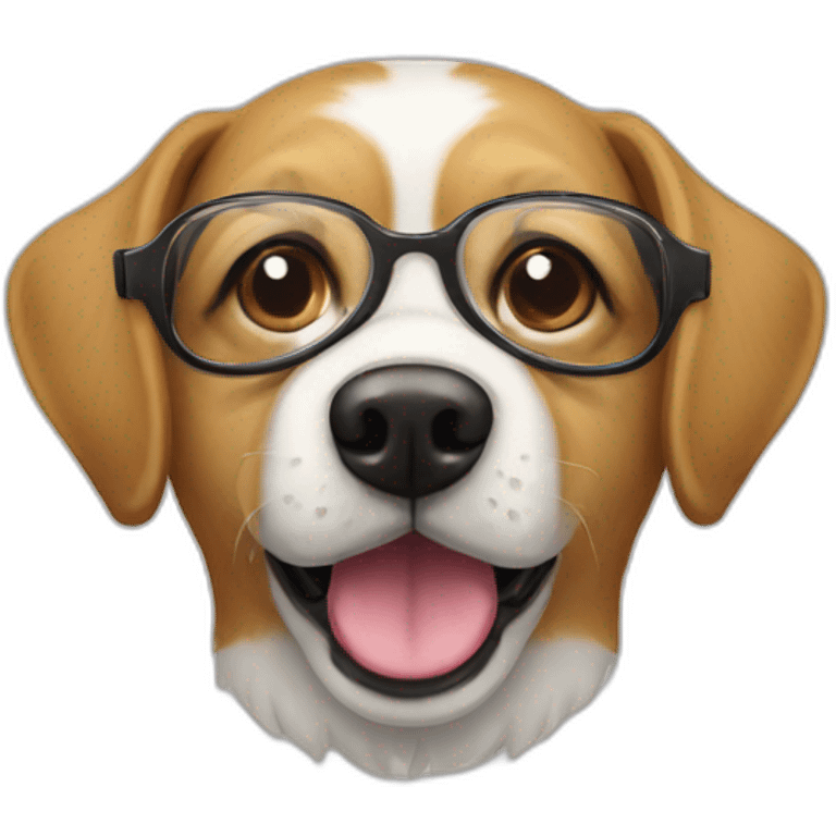 Hund mit Brille emoji