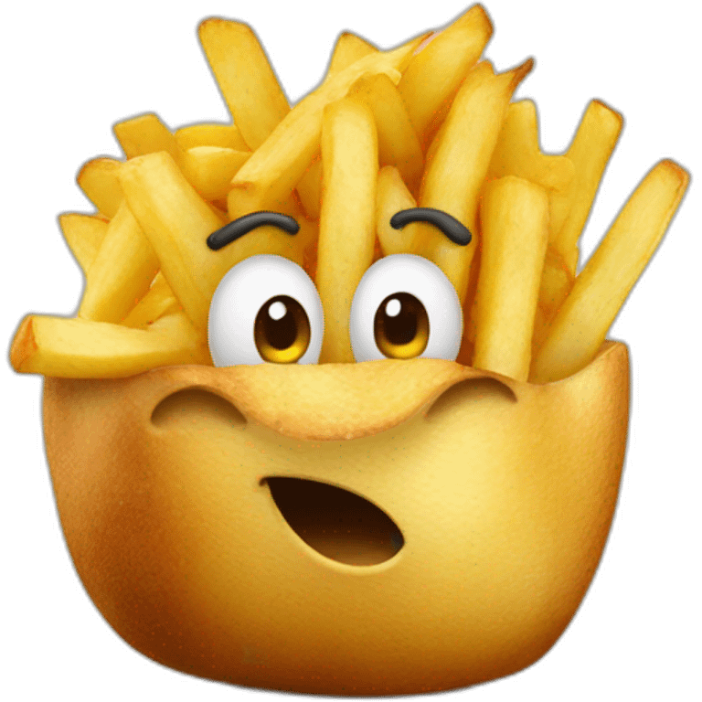 Patate sur une frite emoji