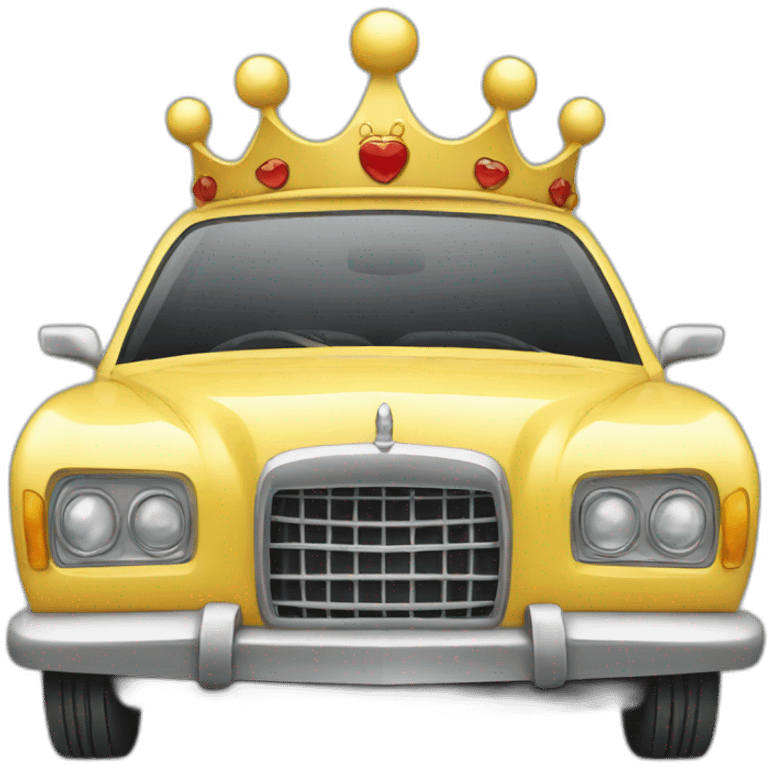 Car with crown emoji