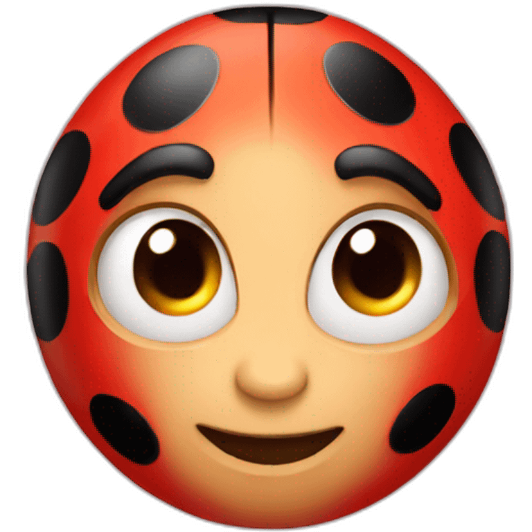 Ladybug with human face emoji