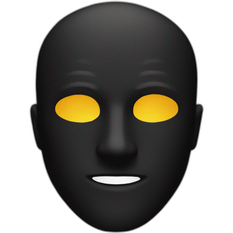 Duo man black mask emoji