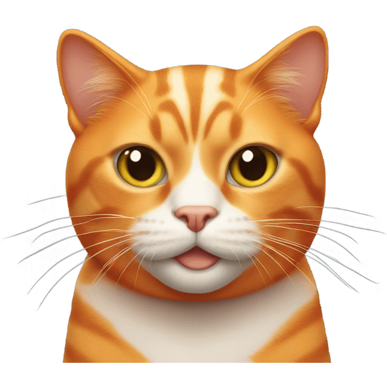 Orange cat with Muscles emoji