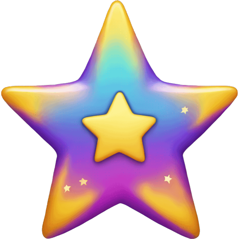 Realistic star with sticker texture  emoji