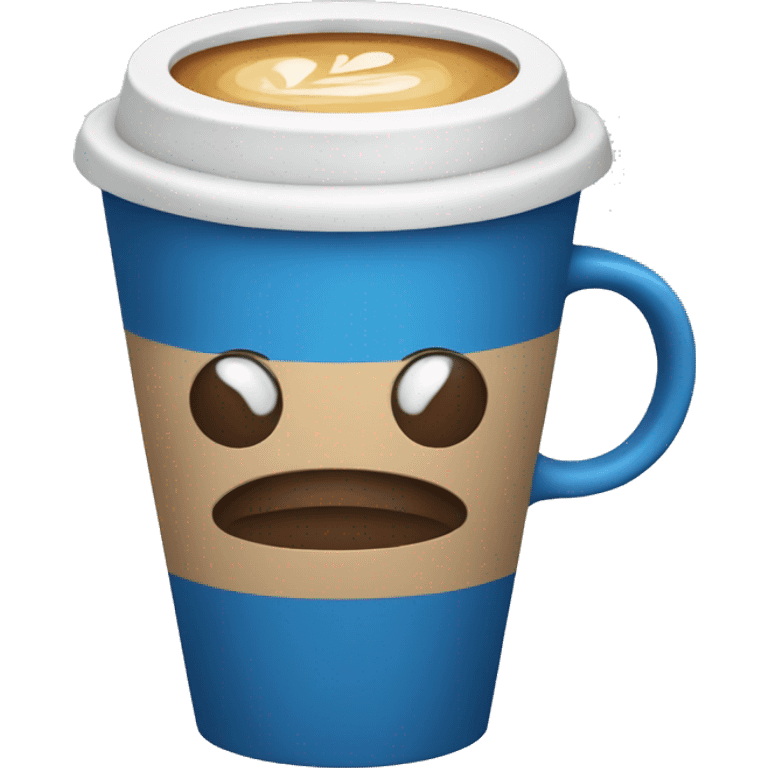 a blue cup of coffe emoji