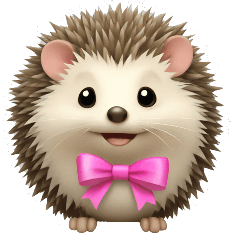 hedgehog with a pink bow emoji