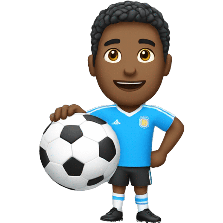 Un chico jugando fútbol  emoji