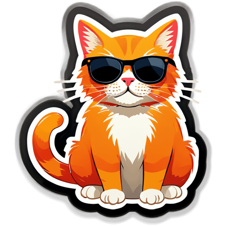 Cat with sunglasses emoji