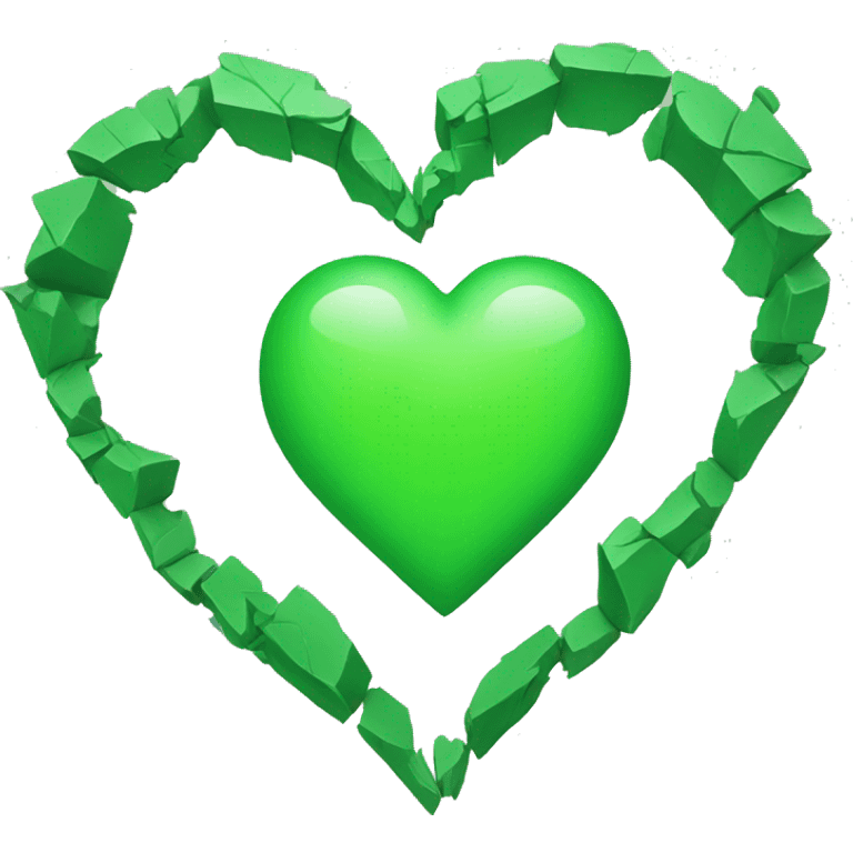 Broken green heart emoji