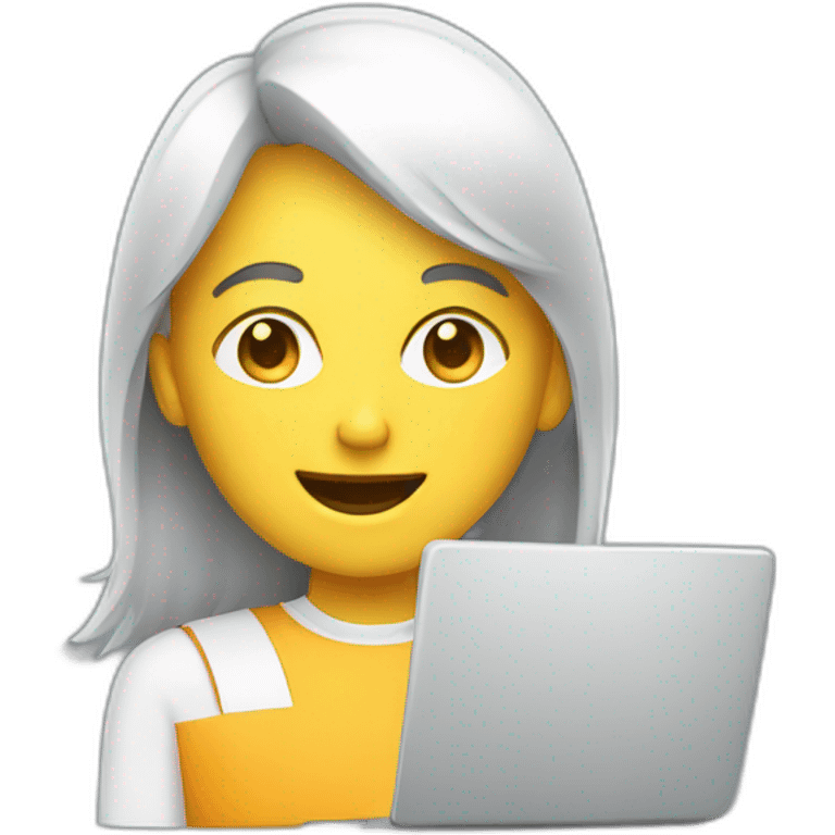 advertising person on laptop emoji