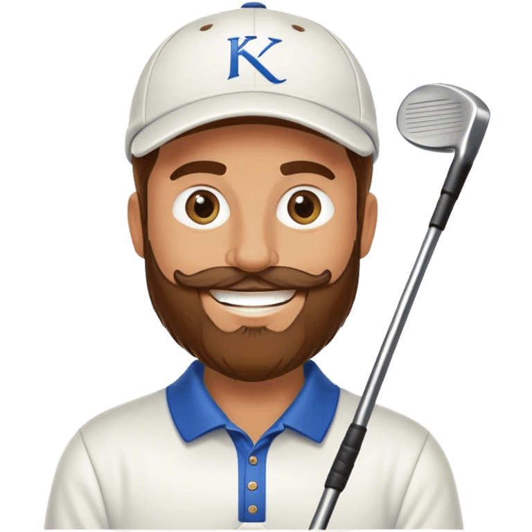 Bearded man in kansas using his brand new golf driver and he is enjoying having diarrhea  emoji