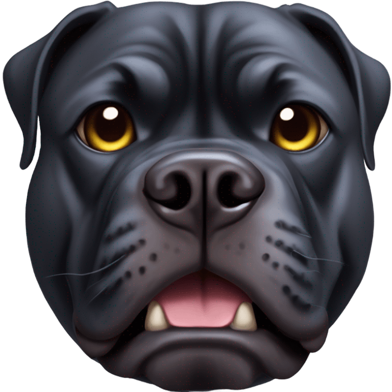 A Cane Corso dressed as Bat man. emoji