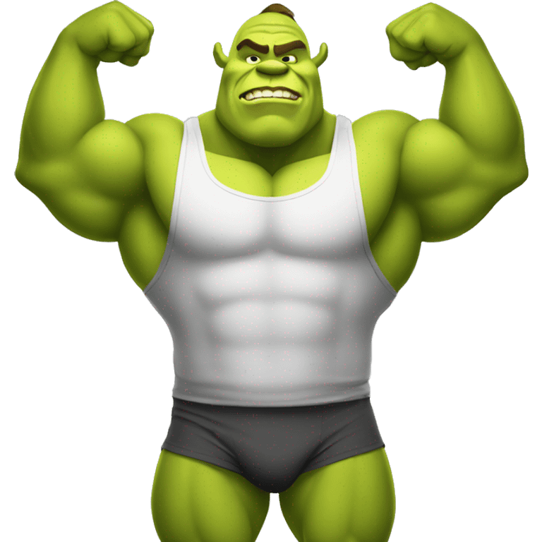 shrek as bodybuilder emoji