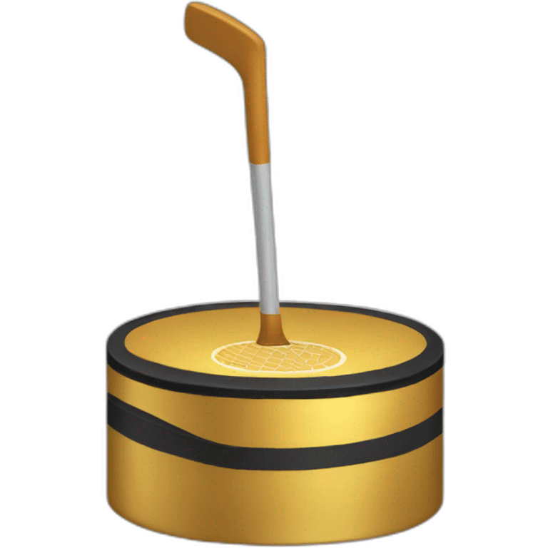 golden hockey puck emoji