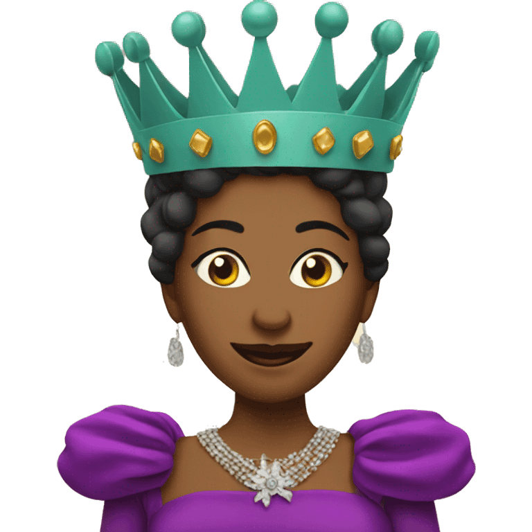 queen with funny mask emoji