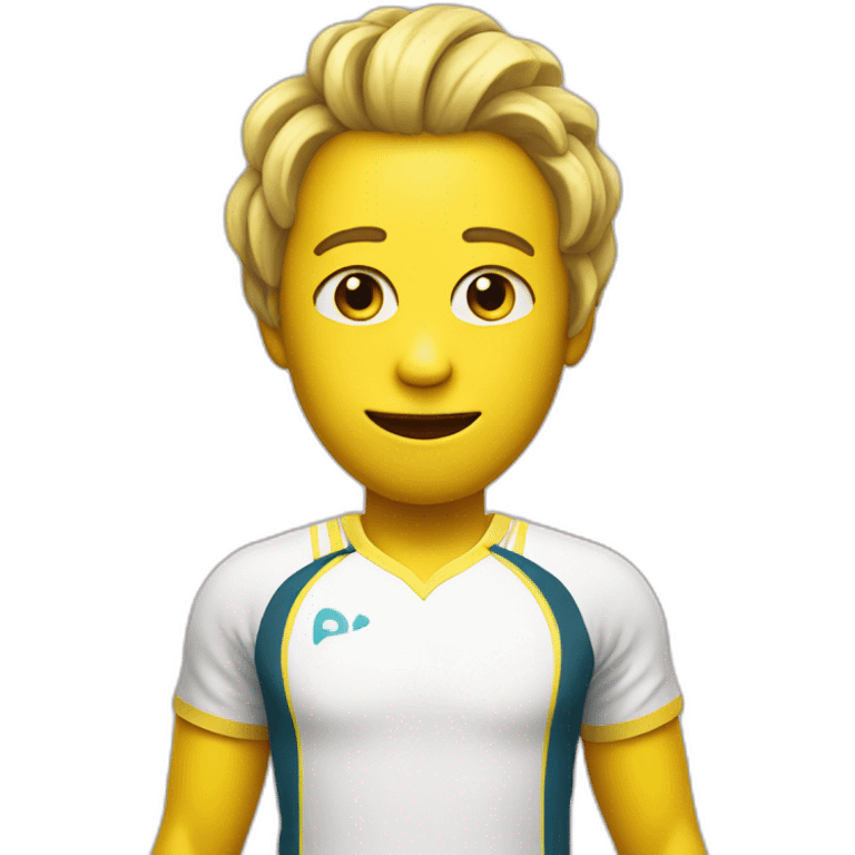 Humanlike Banana in a tennis uniform emoji