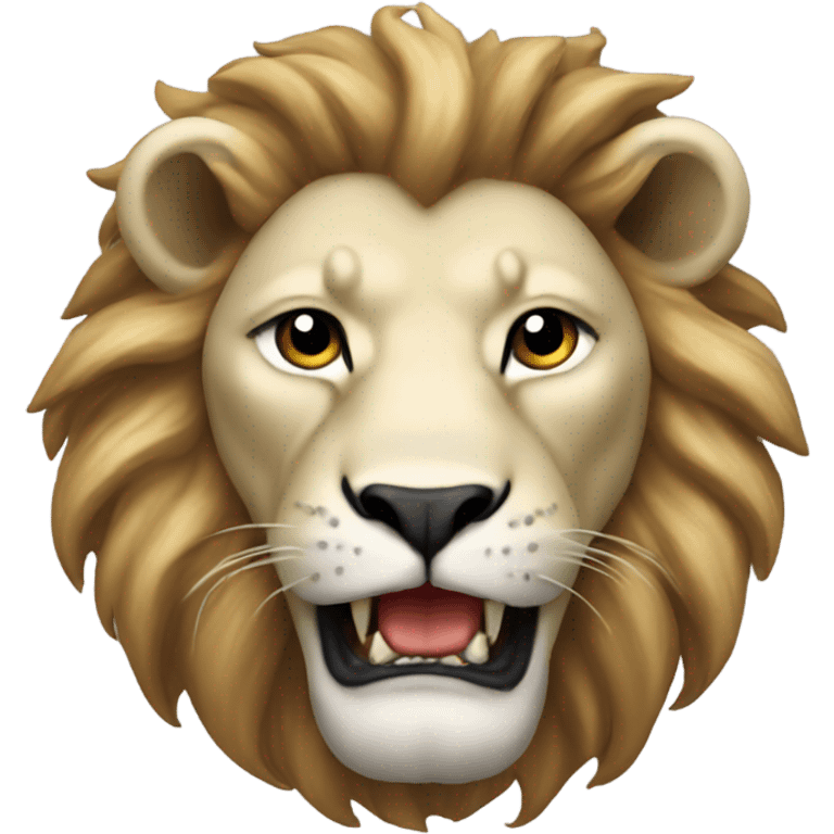 Till color lion face with horn emoji