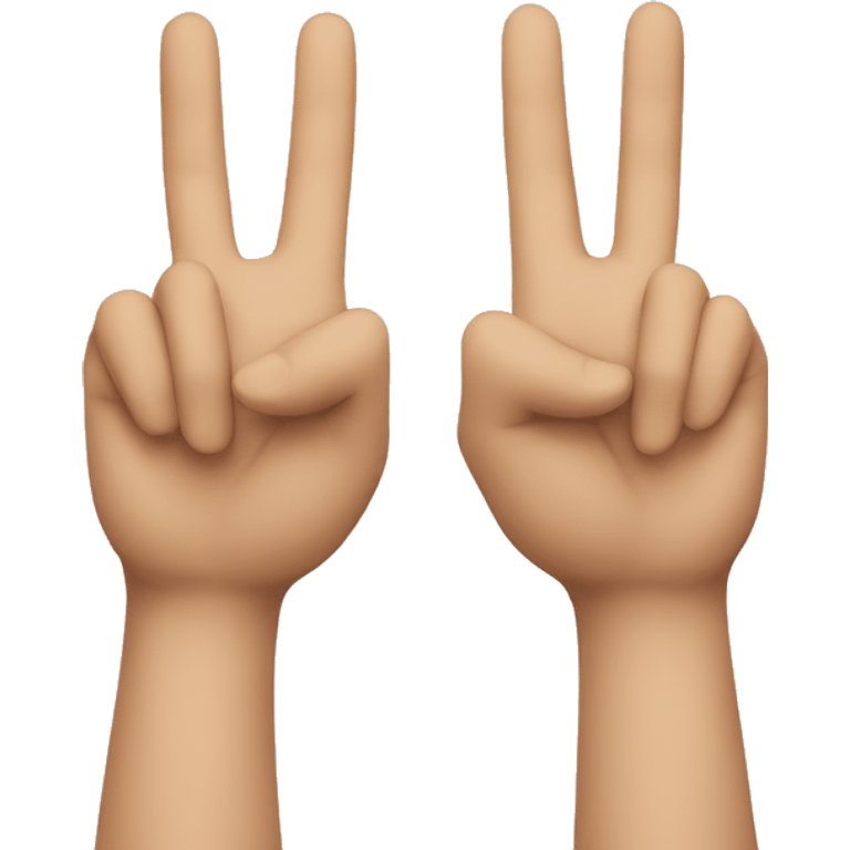 2 hands in the shape of the letters A and N emoji