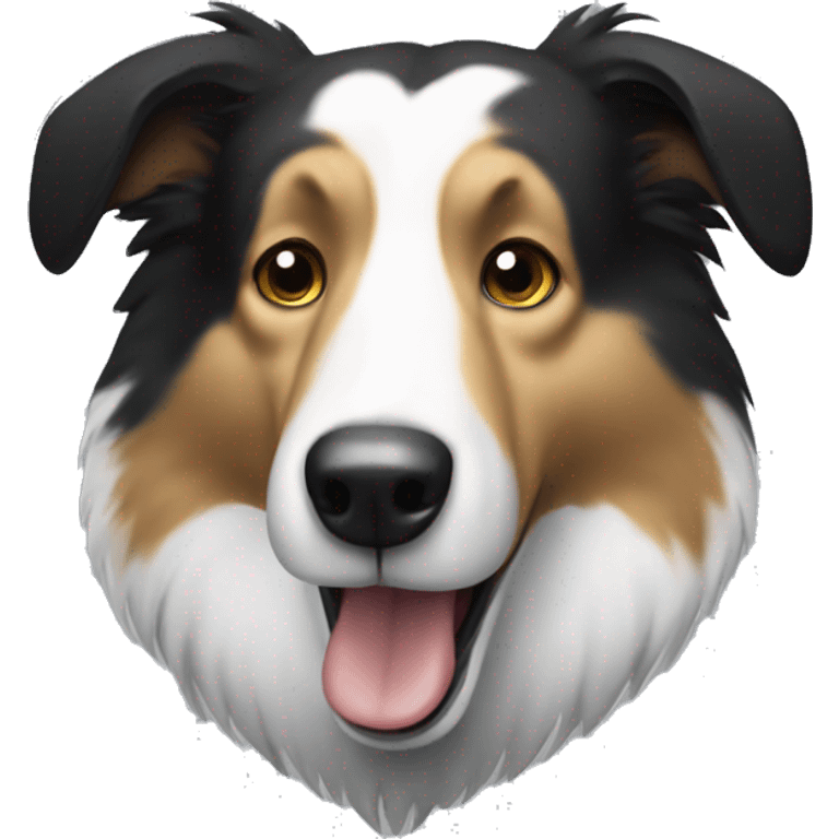 Collie as a badger emoji