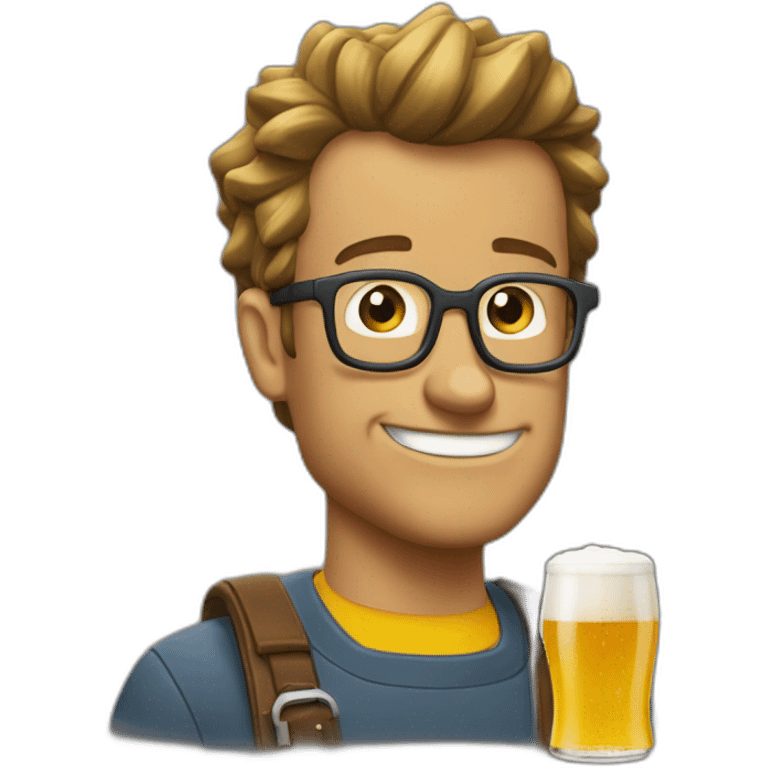 Bart Simeon qui prend une bière emoji