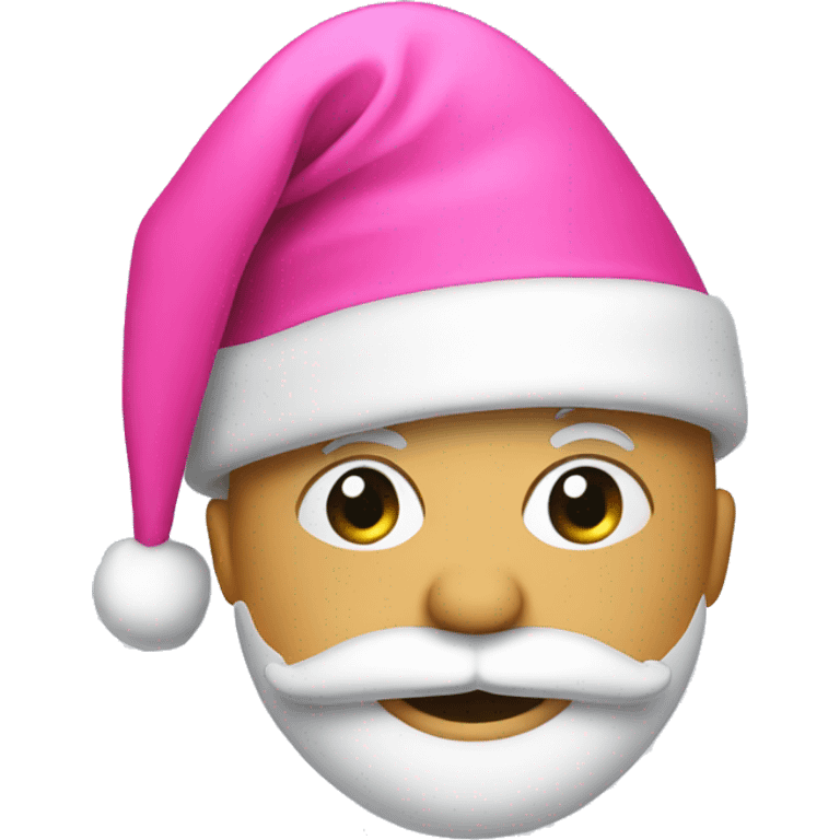 Pink Santa hat emoji