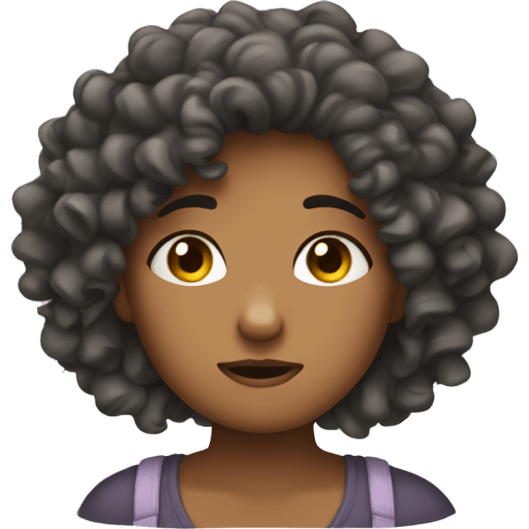 girl with curly hair facepalm emoji