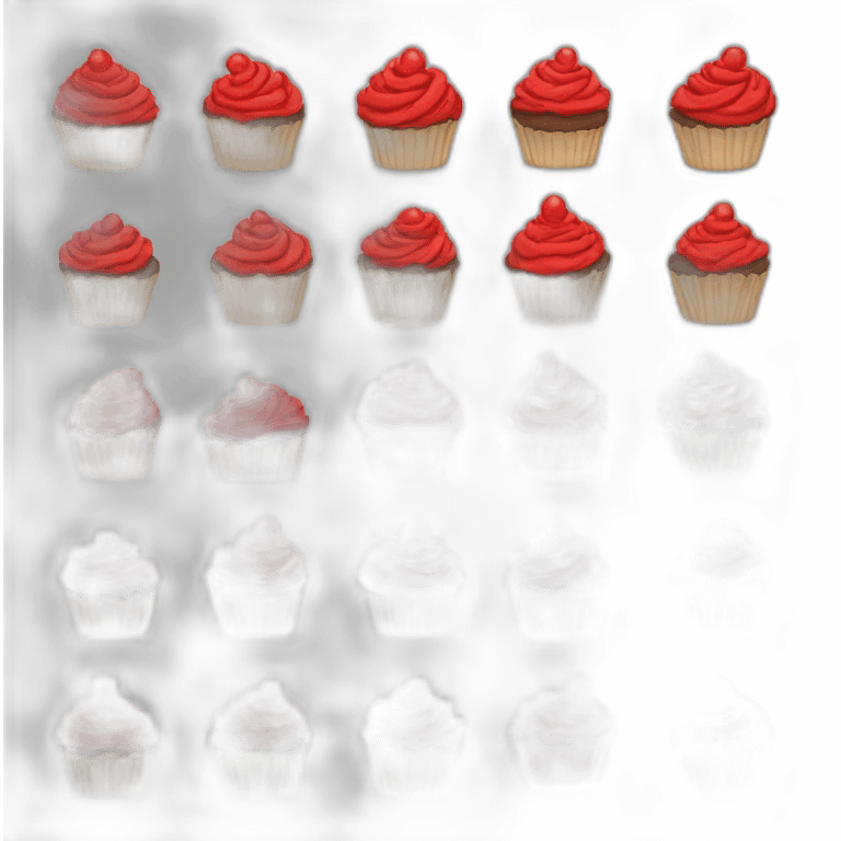 Angry red cupcake emoji