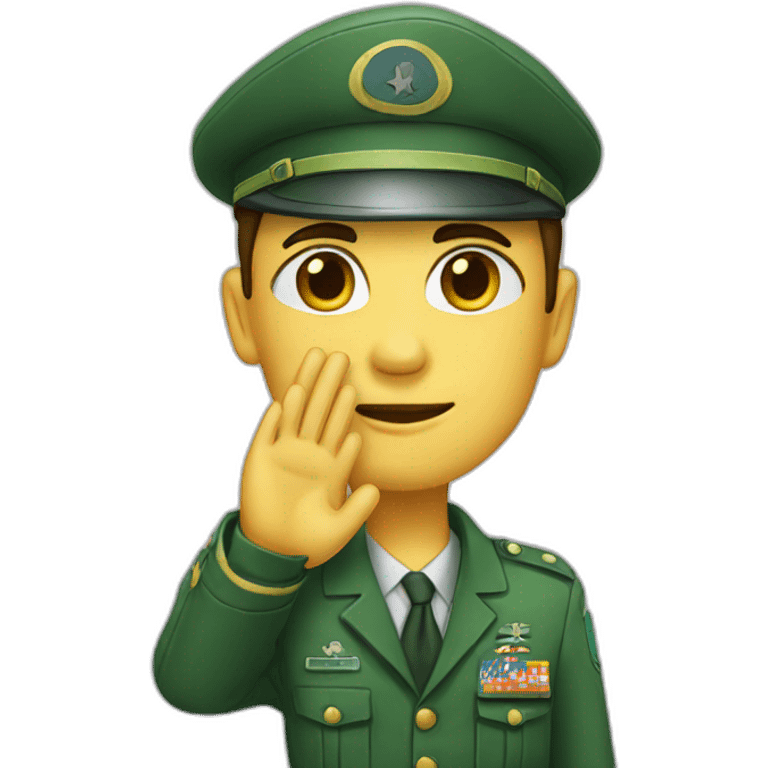 saluting face green skin emoji