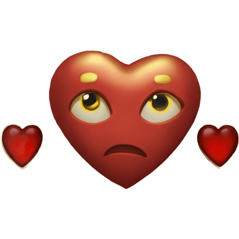 red gold gothic heart emoji