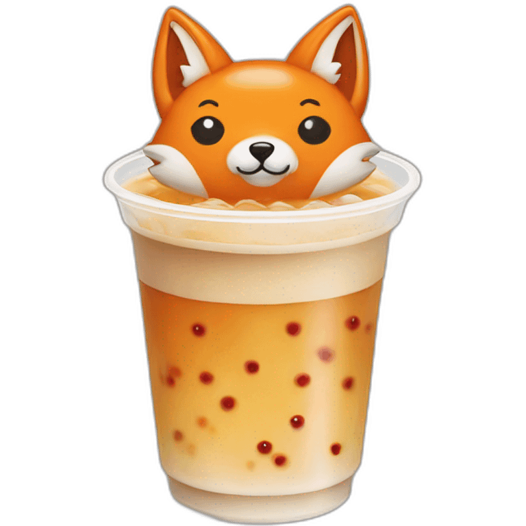 fox bubble tea emoji