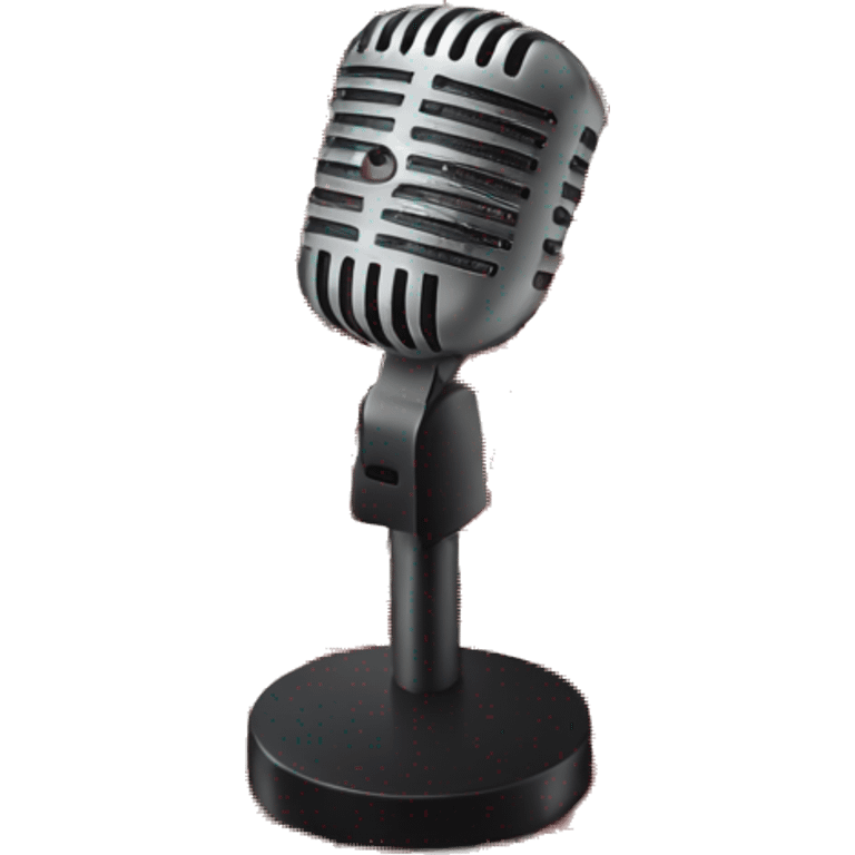 microphone with red and black checkered tablecloth emoji