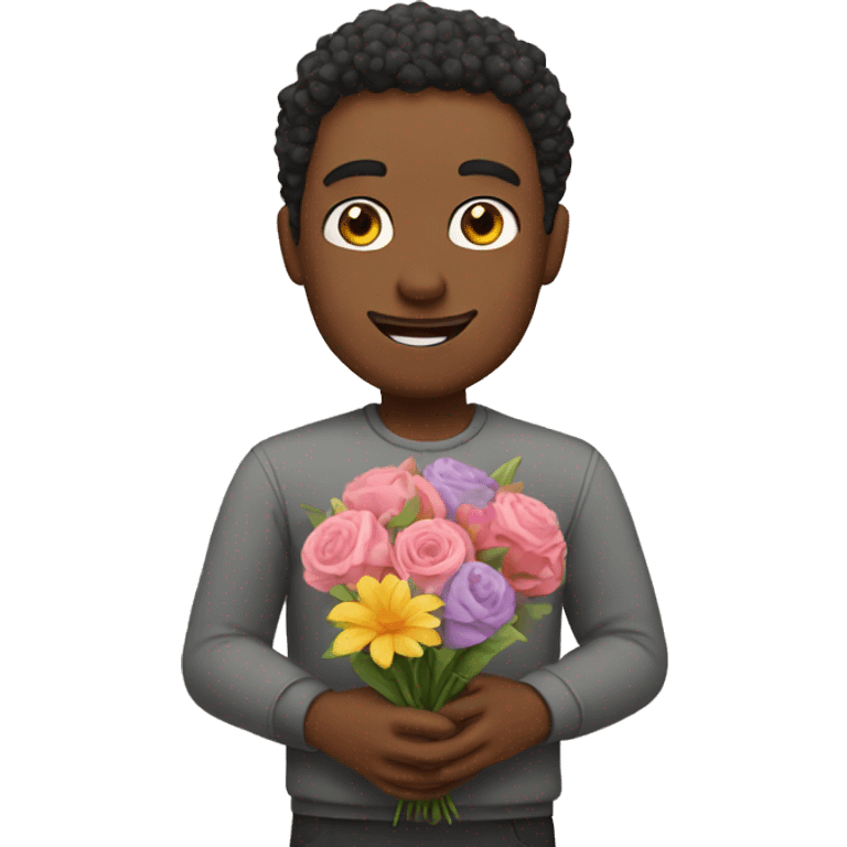 Husband giving flowers  emoji