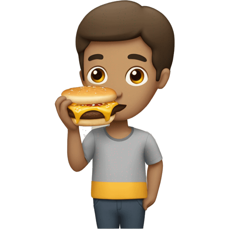 Man eating mcmuffin emoji