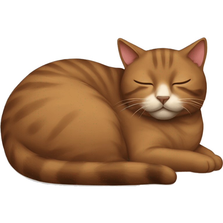 Brownish cat sleep emoji