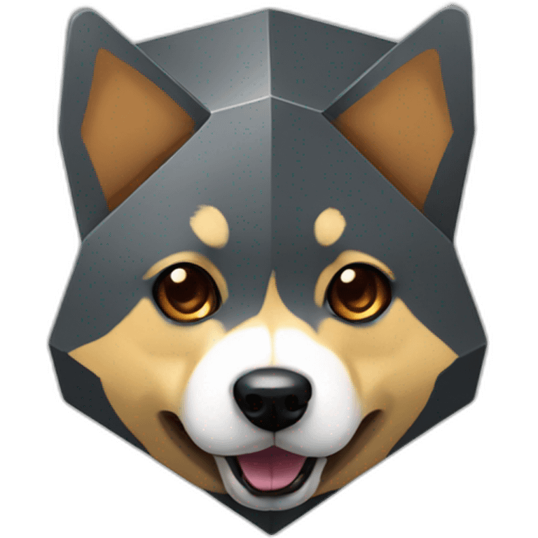 D20 Dice with Shiba Inu ears and nose emoji