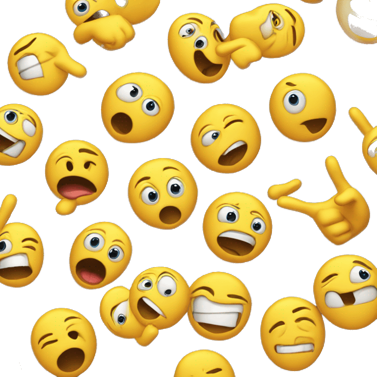 surprised yellow-faced emoji with mouth open and hands on head emoji