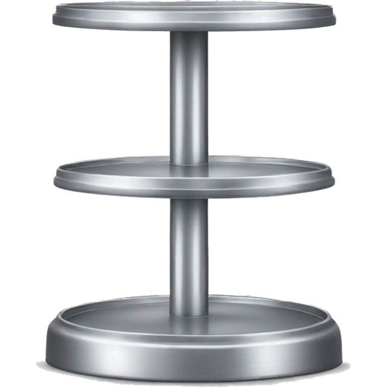 Realistic metallic silver pastry stand isolated  emoji