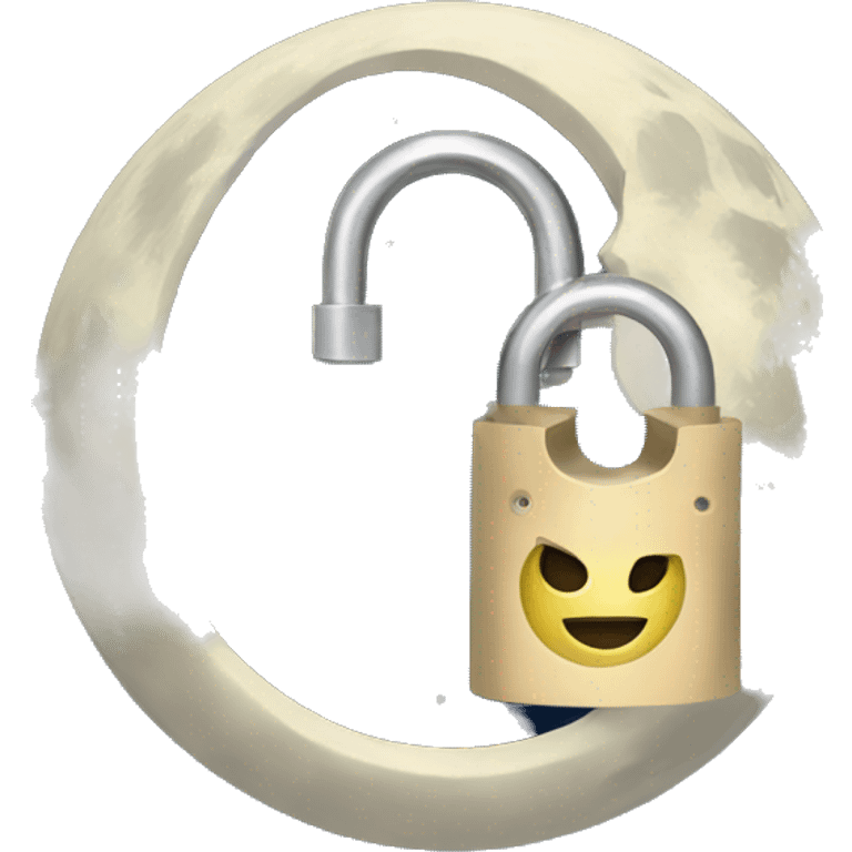 Moon with lock  emoji