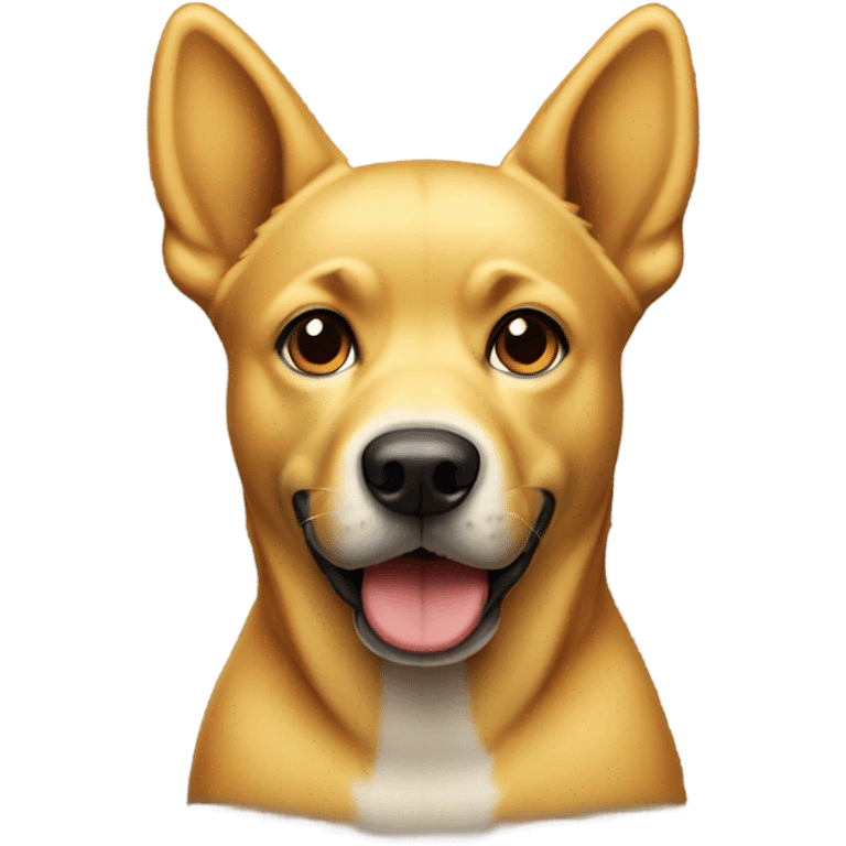 Yellow dog brown ears  emoji