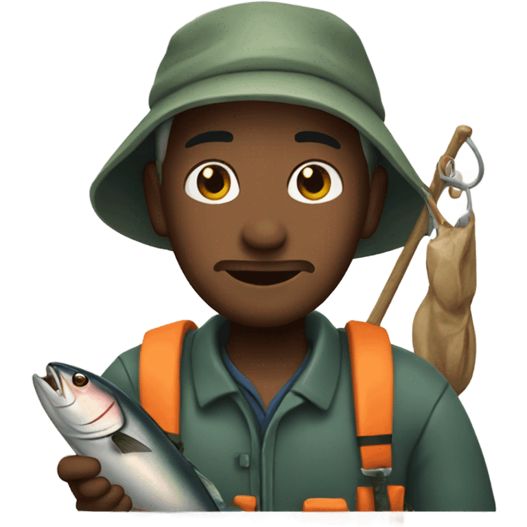 Fisherman with a tuna emoji