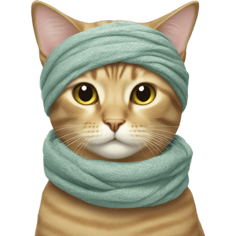 cat with scarf on the head emoji